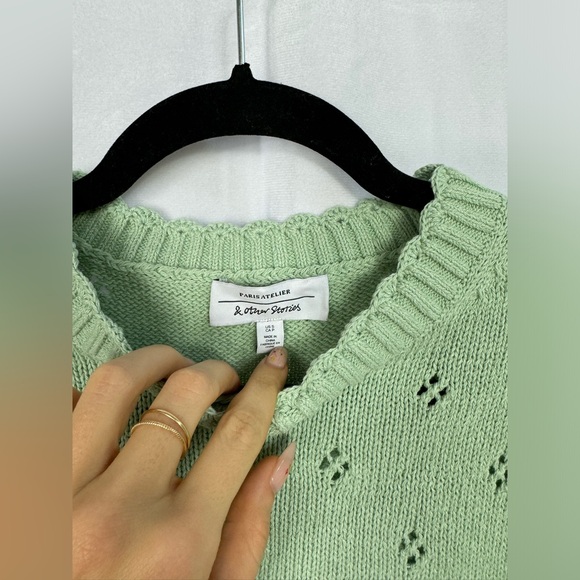 & other stories pistachio green sweater vest - Picture 2 of 3